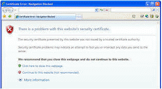 IE Cert Error