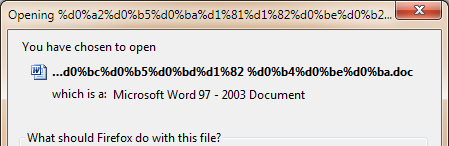 Firefox UI showing escaped UTF-8