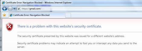 Name Mismatch Warning in IE8