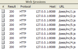 Screenshot of corrected network traffic