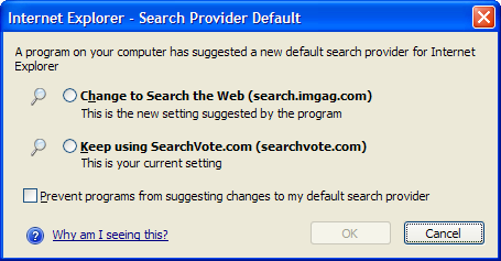 Search Protection dialog